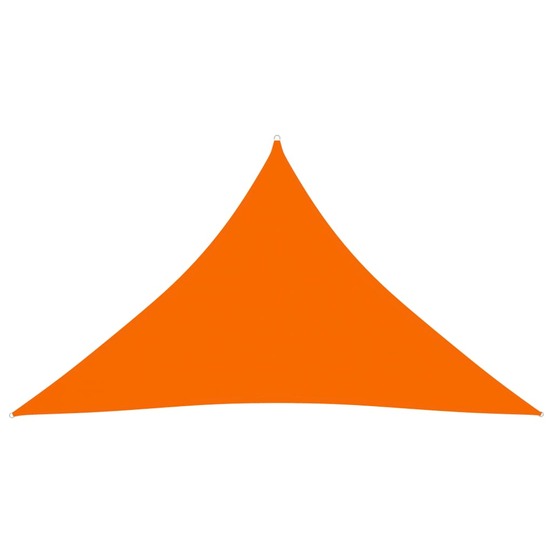 Voile toile d'ombrage parasol tissu oxford triangulaire 3,5 x 3,5 x 4,9 m orange