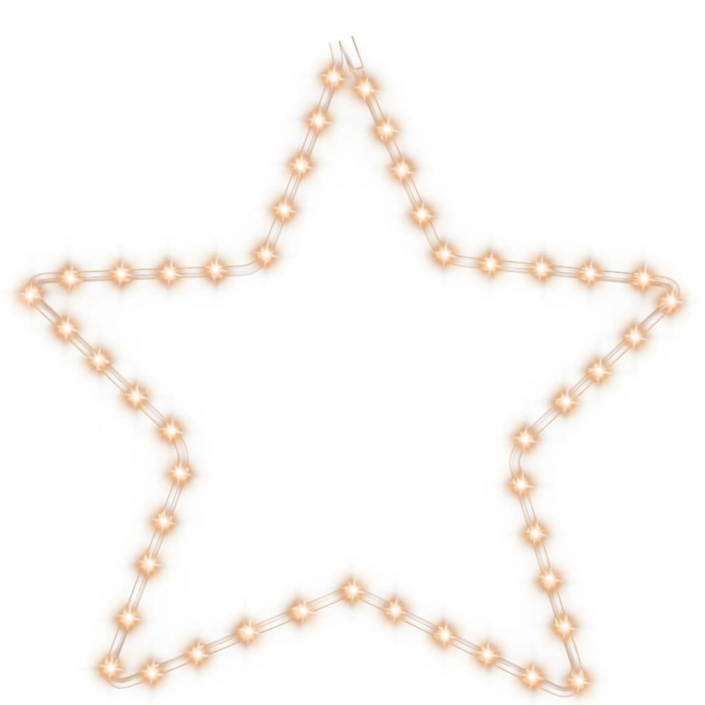 Figure d'étoile de noël avec 48 led blanc chaud 56 cm