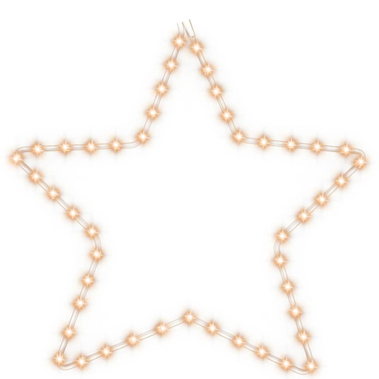 Figure d'étoile de noël avec 48 led blanc chaud 56 cm