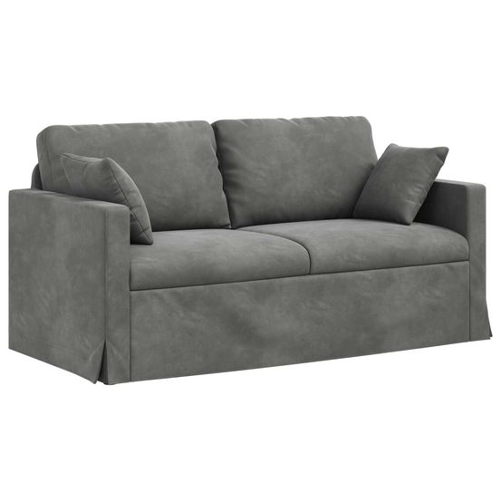 Canapé gris foncé 158 x 78 x 80 cm velours