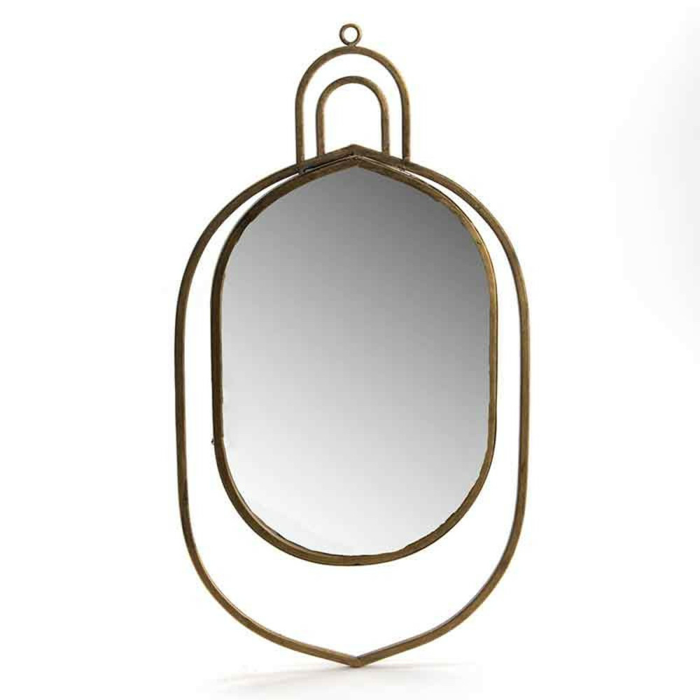 Miroir alma ovale doré 30x55x2cm