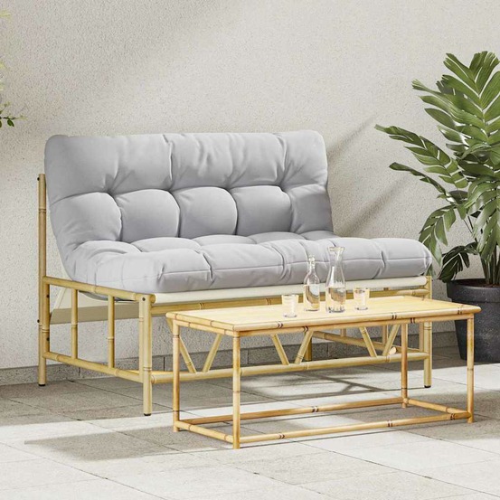 Sièges extérieurs gris clair 110 x 75 x 71 cm acier