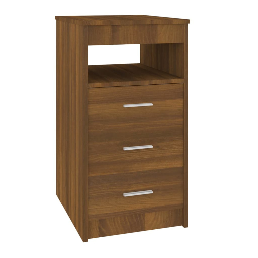 Armoire à tiroirs chêne marron 40x50x76 cm bois d'ingénierie