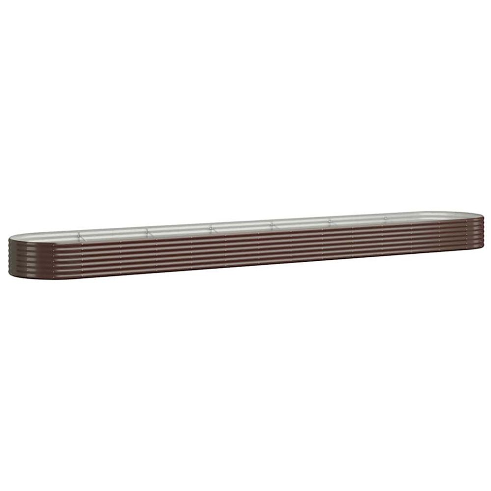 Lit surélevé de jardin acier galvanisé marron