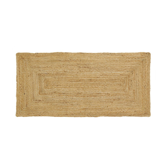 Tapis en jute naturel tressé 65 x 135 cm