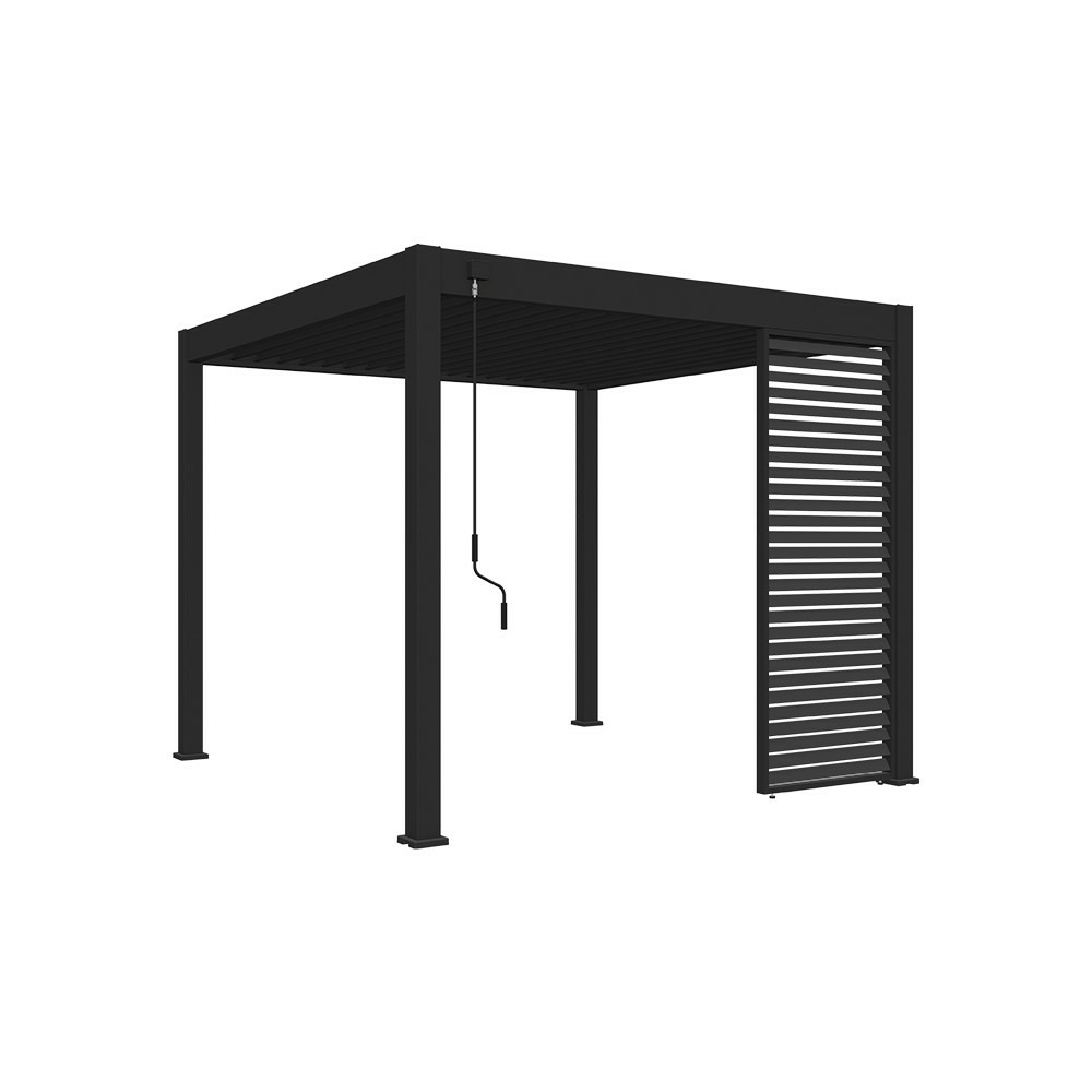 Panneau brise-vue ventelles horizontales 1m ombréa - anthracite