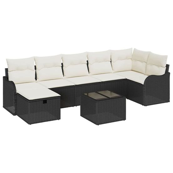 Ensemble de canapé de jardin 8 pc poly rotin