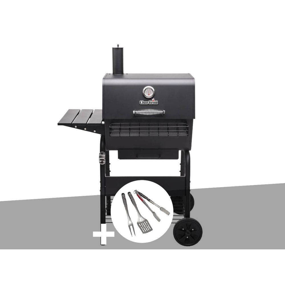 Barbecue à charbon charcoal m + kit 3 ustensiles