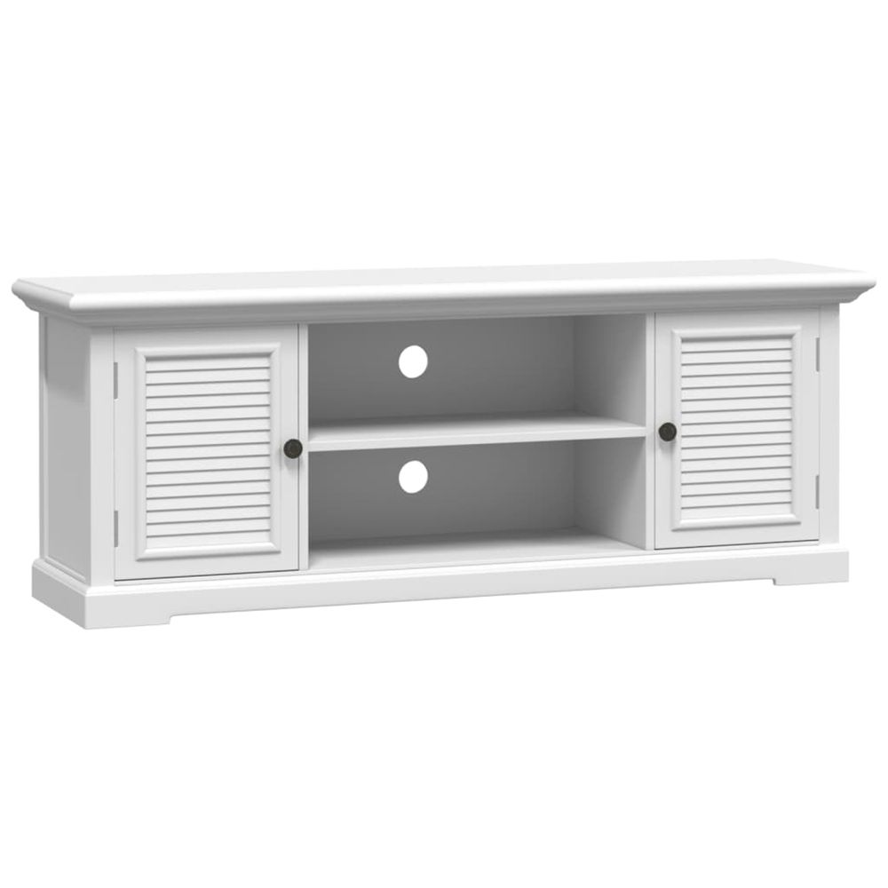 Meuble tv blanc 110x30x41 cm bois d'ingénierie