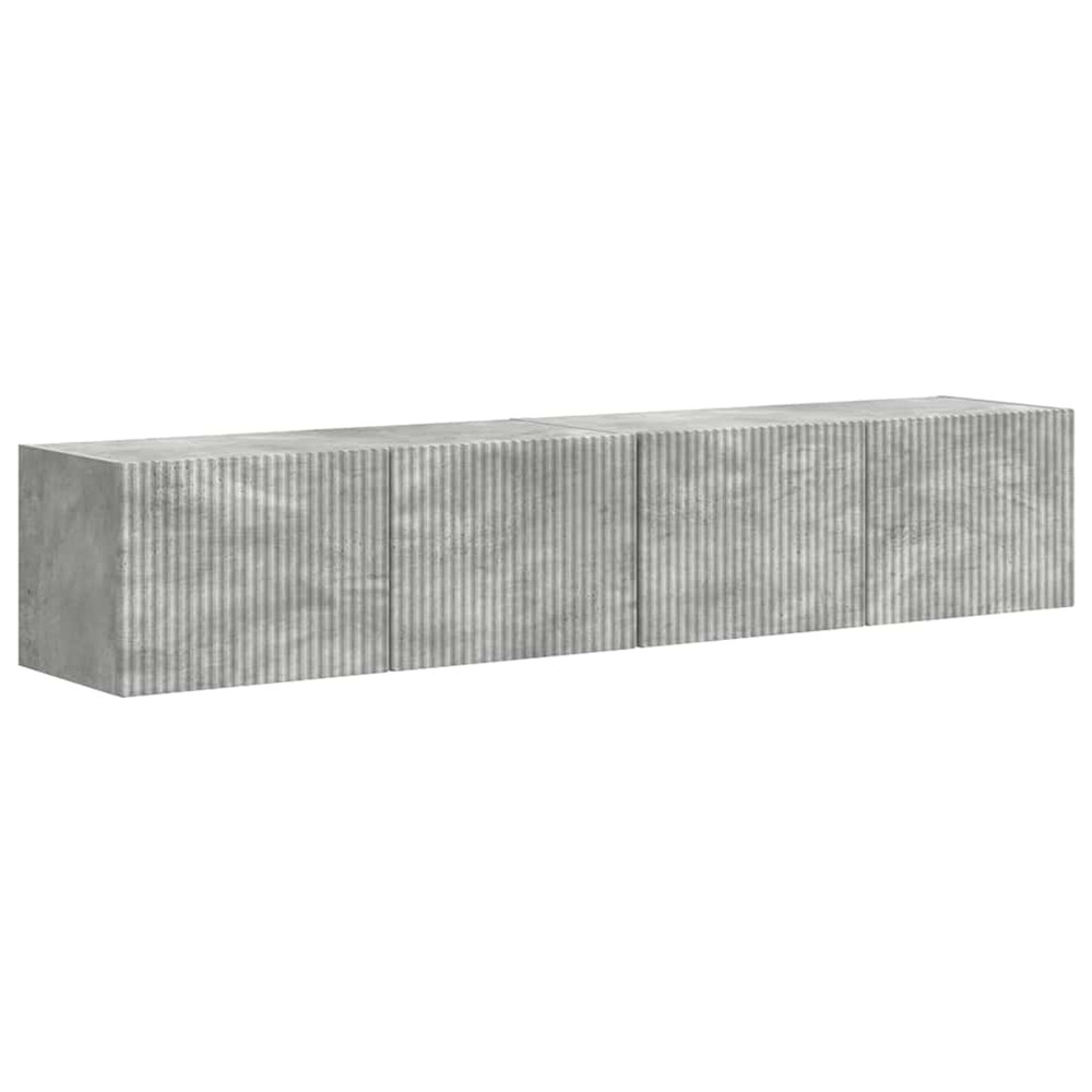 Meuble tv mural 2 pcs béton 60 x 31 x 29.5 cm bois d'ingénierie