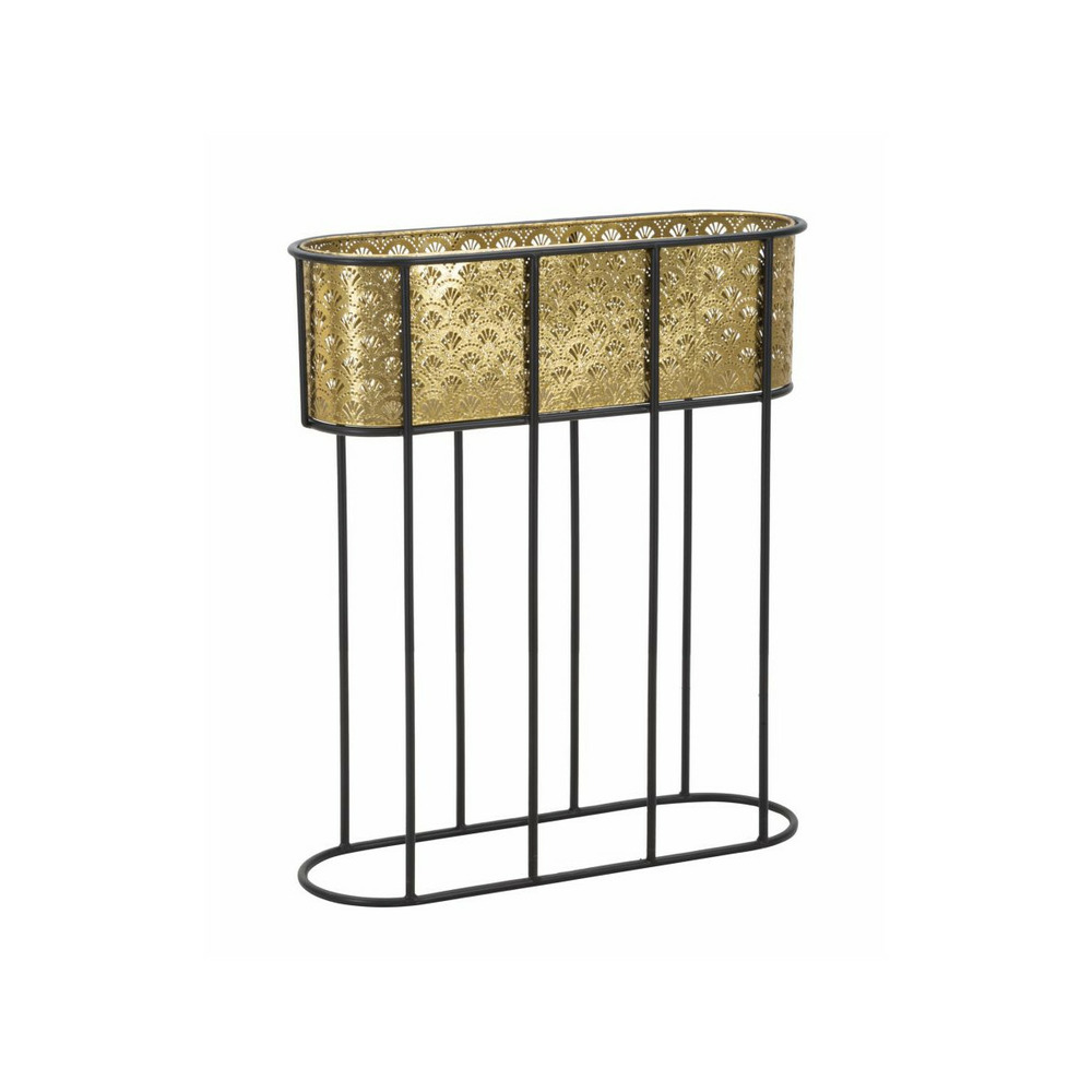 Jardinière en métal sur pied 