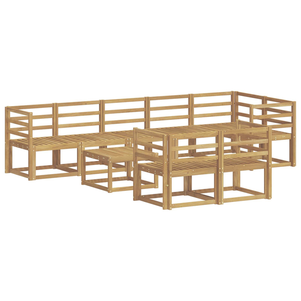 Ensemble de canapés d'extérieur 9 pcs blanc