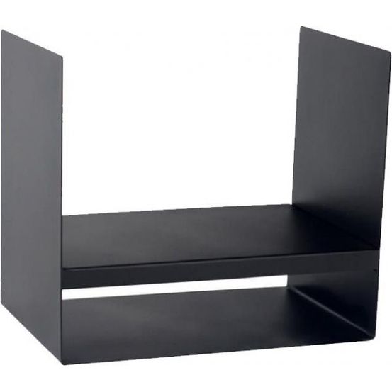 Porte-bûches en acier noir 45 cm kielce