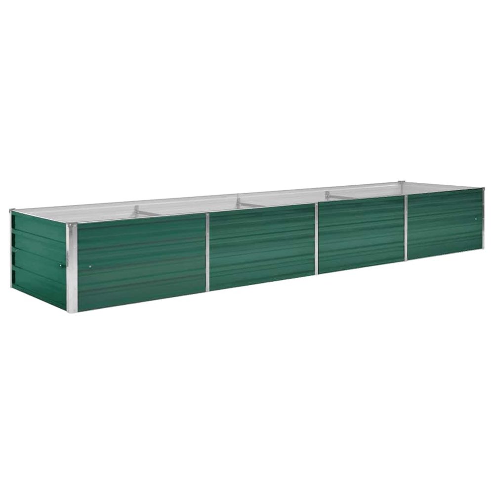 Lit surélevé de jardin acier galvanisé 320x80x45 cm vert