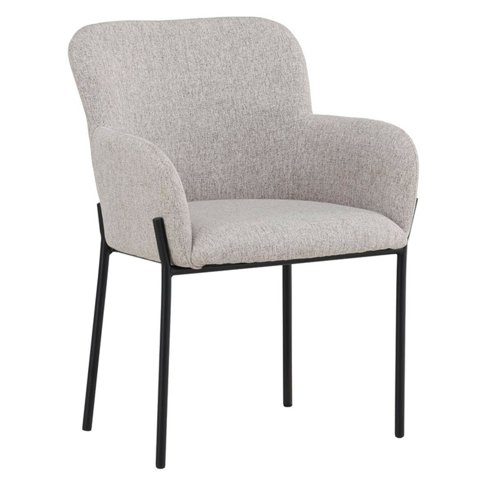 Chaise en tissu effet lin 