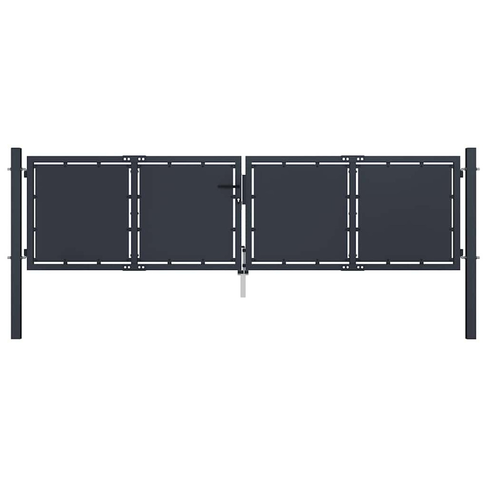 Portail de jardin en acier 300x100 cm anthracite