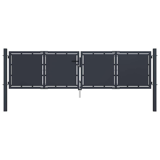 Portail de jardin en acier 300x100 cm anthracite