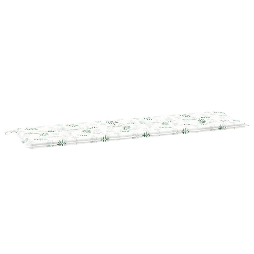 Coussin de banc tissu oxford modèle feuille 180 x 50 x 3 cm