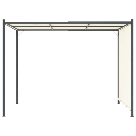Pergola avec toit réglable crème blanc 3x3 m acier