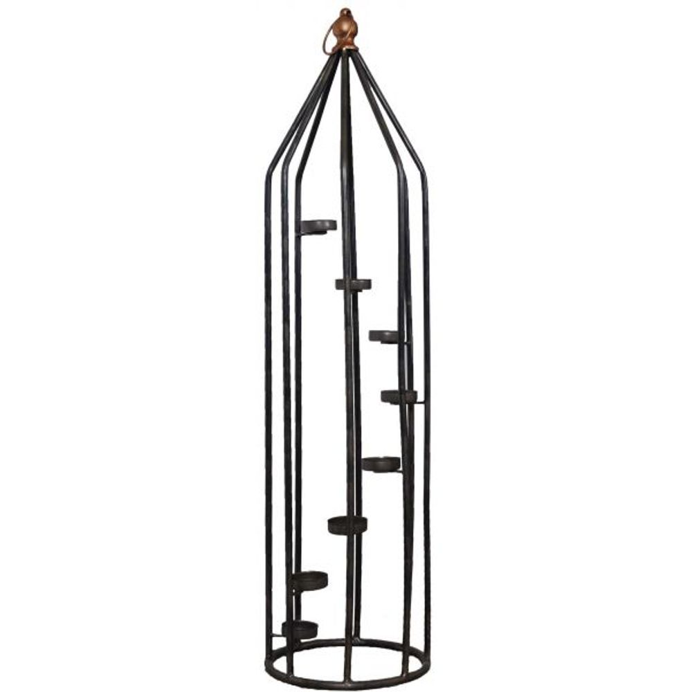 Colonne bougeoir en fer 8 bougies