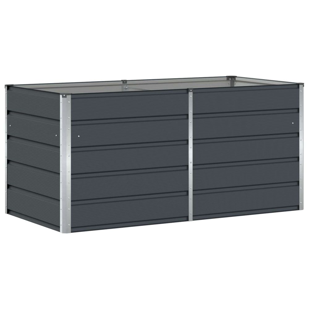 Jardinière anthracite 160 x 80 x 75 cm acier