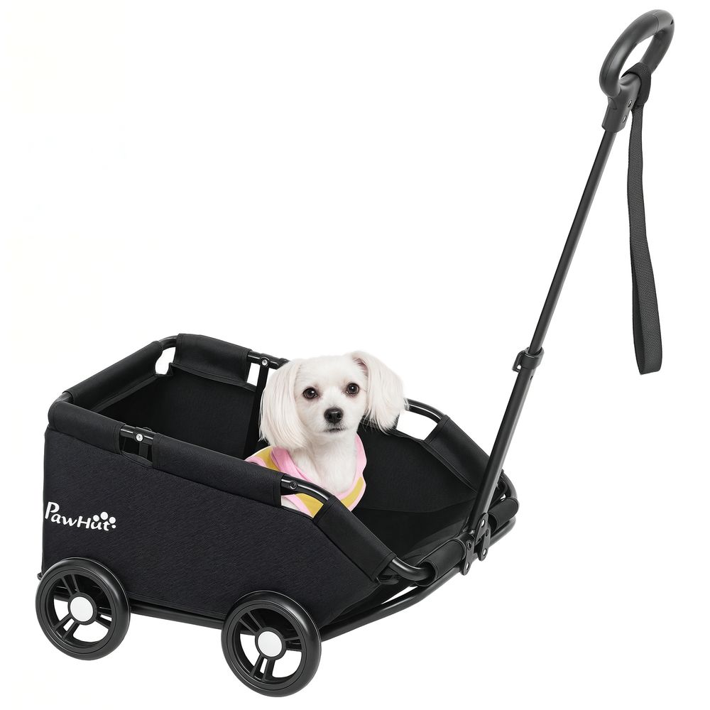 Poussette pour animaux acier oxford promenade pliable réglable 53x45x28cm noir - comfortxl outdoor living