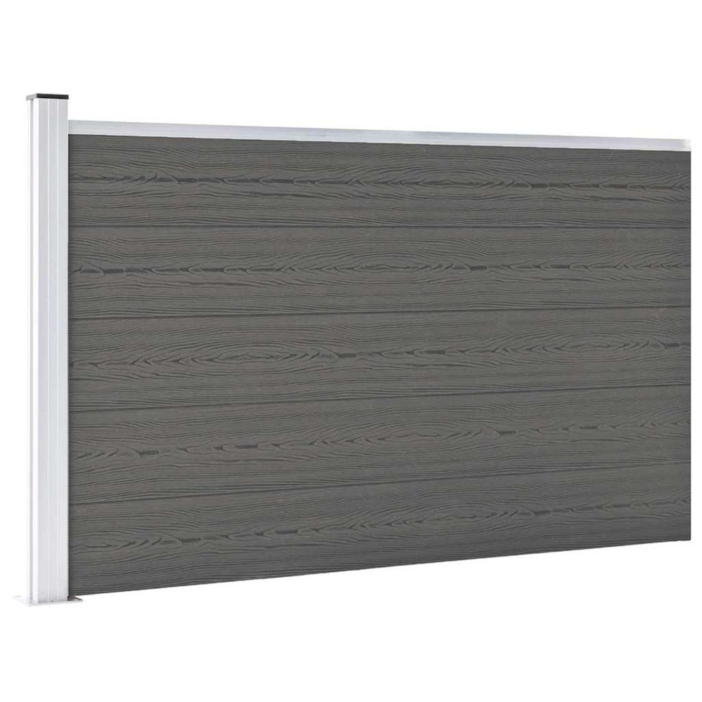 Clôture de jardin wpc 175x105 cm gris