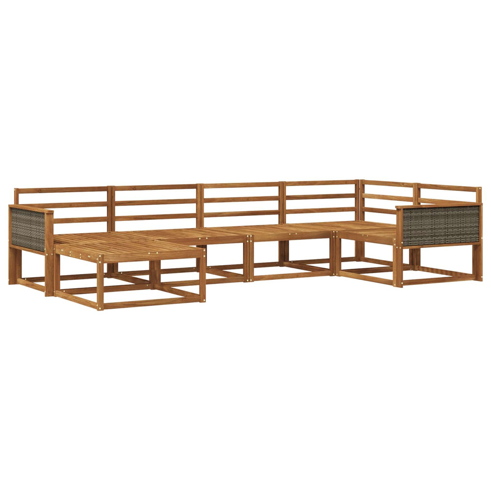 Ensemble de canapés d'extérieur 6 pcs naturel