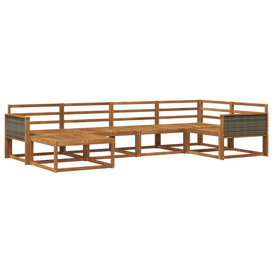Ensemble de canapés d'extérieur 6 pcs naturel