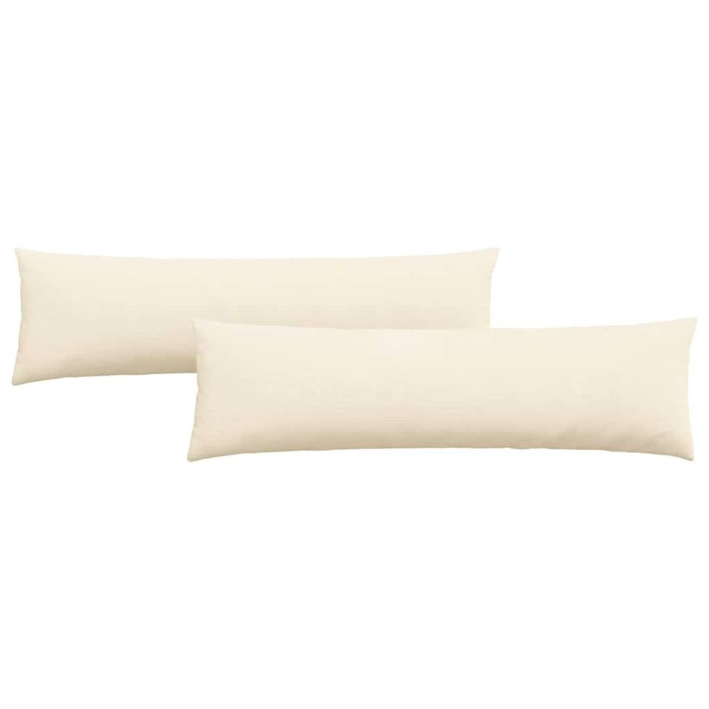 Coussins de canapé 2 pcs crème 145 x 40 cm
