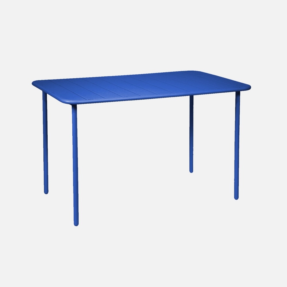 Table de jardin métal 4 places, amelia l 120 x 70 x 72,5cm