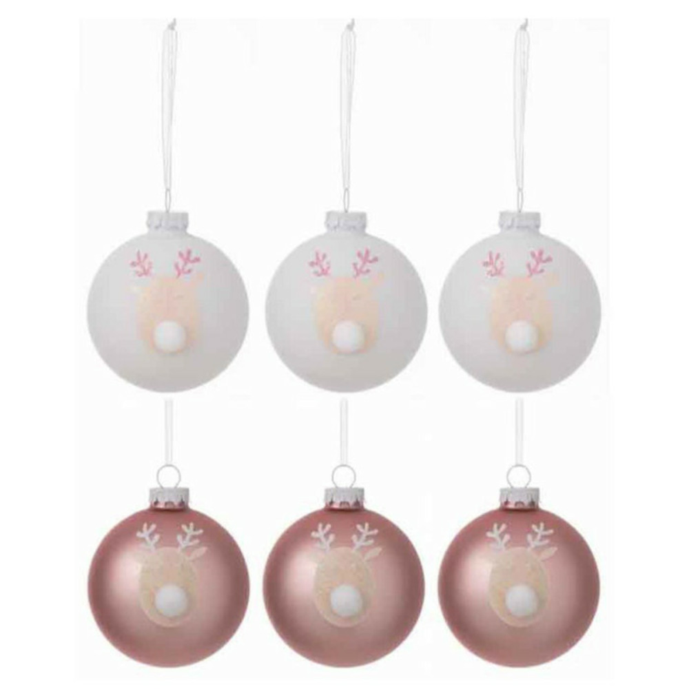 Lot de 6 boules de noël 