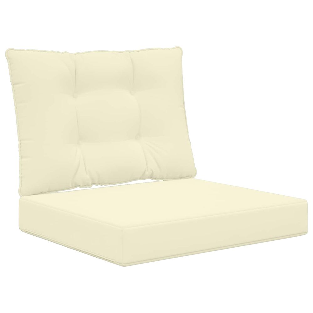 Coussin de canapé d'extérieur polyester crème 60 x 50,5 cm