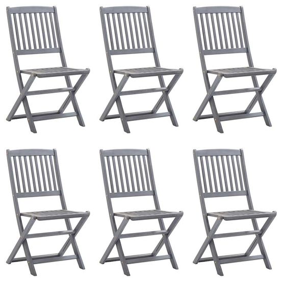 Chaises pliables d'extérieur 6 pcs