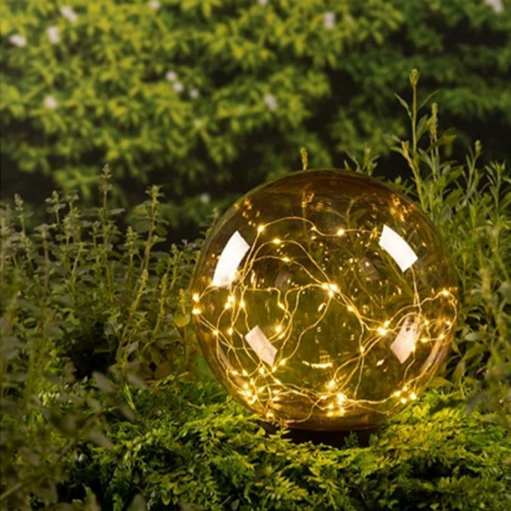 Boule solaire ifrit avec filament led blanc chaud 30 cm