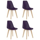Chaises de salle à manger 4 pcs violet plastique