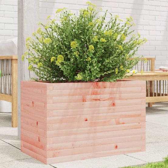 Jardinière rectangulaire 70x40cm bois douglas massif pour balcon