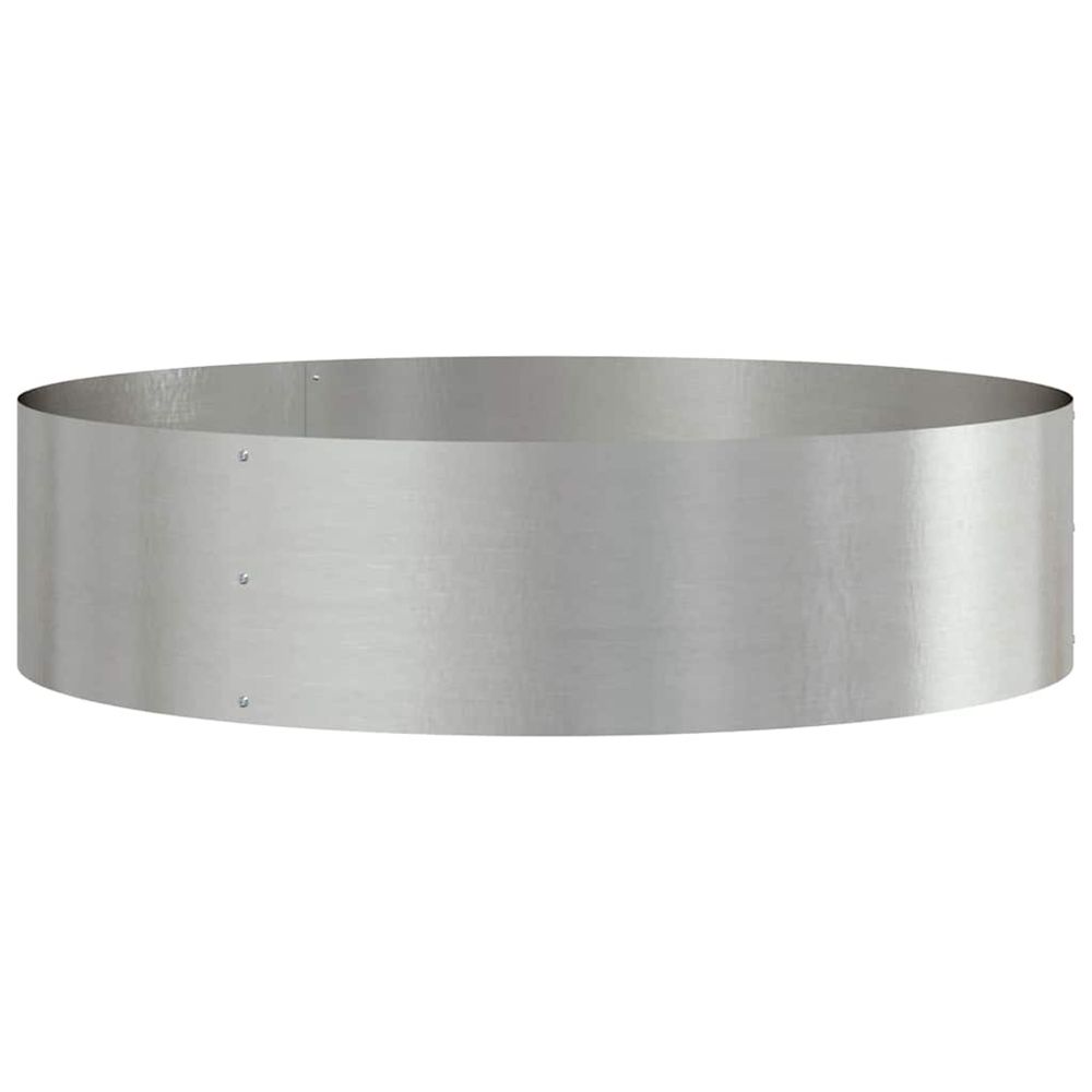 Anneau de jardinière argenté 80 x 80 x 20 cm acier inoxydable
