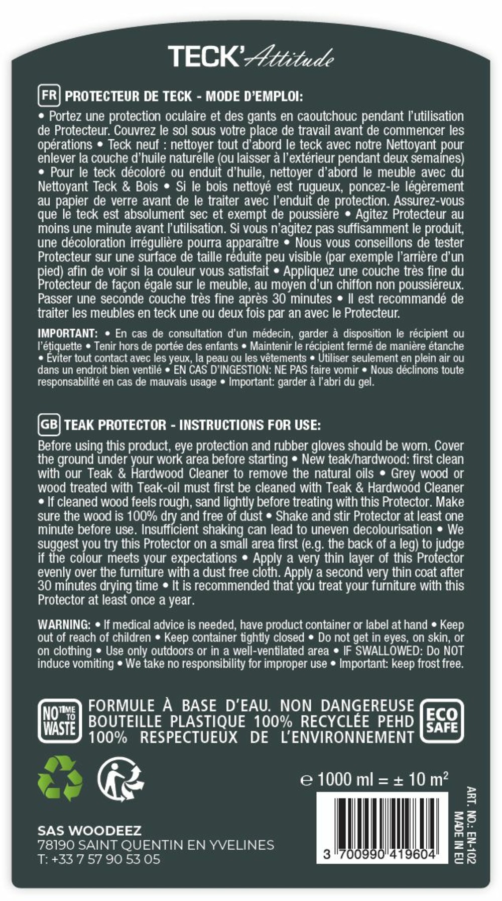 Protecteur pour teck naturel 1 l