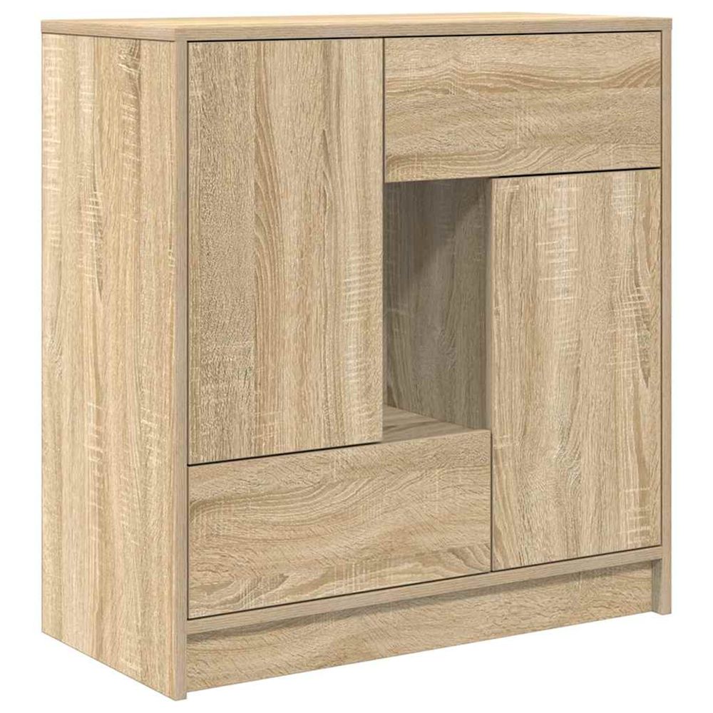 Buffet avec tiroirs et portes chêne sonoma 70,5x34x74,5 cm
