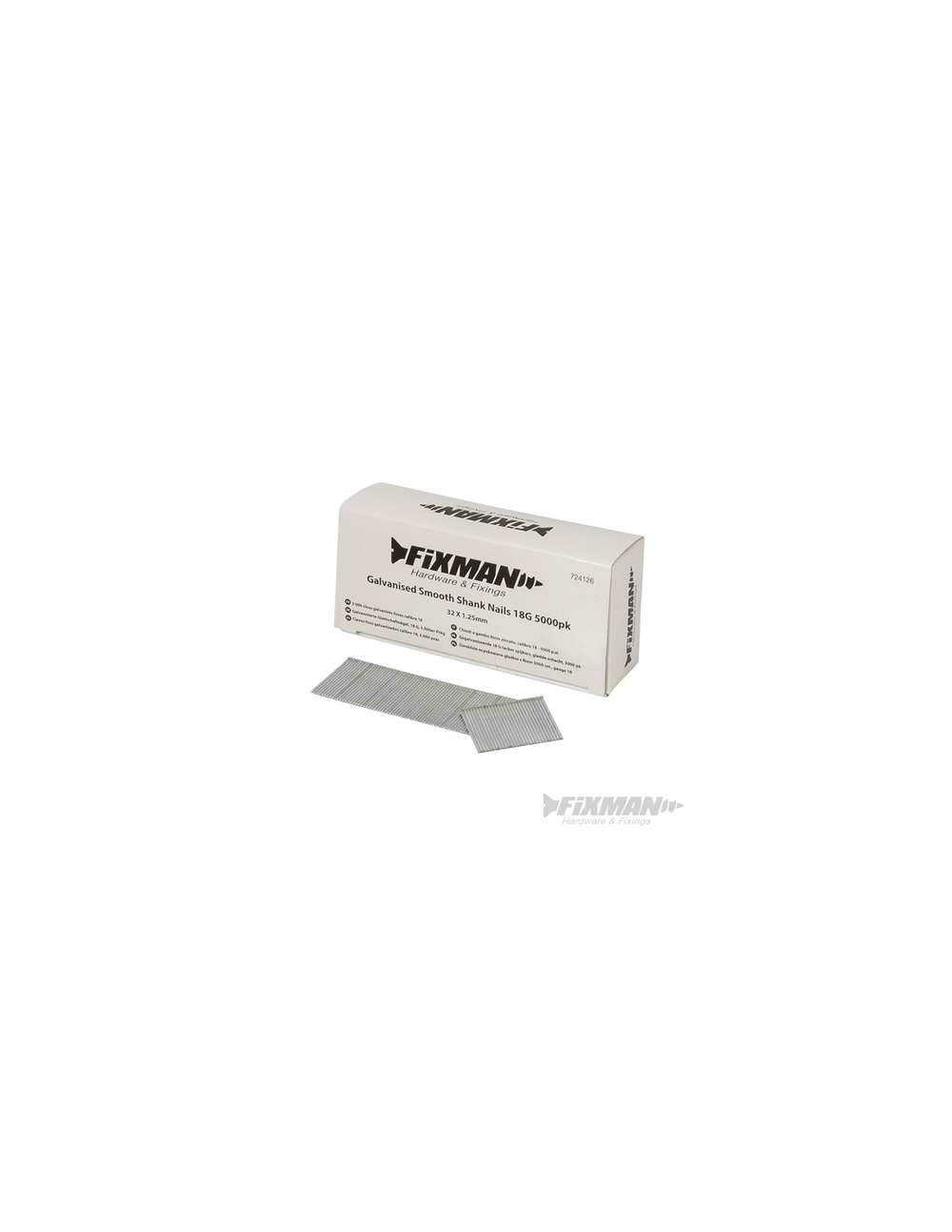 Fixman - 5 000 clous galvanisés lisses calibre 18 - 32 x 1,25 mm
