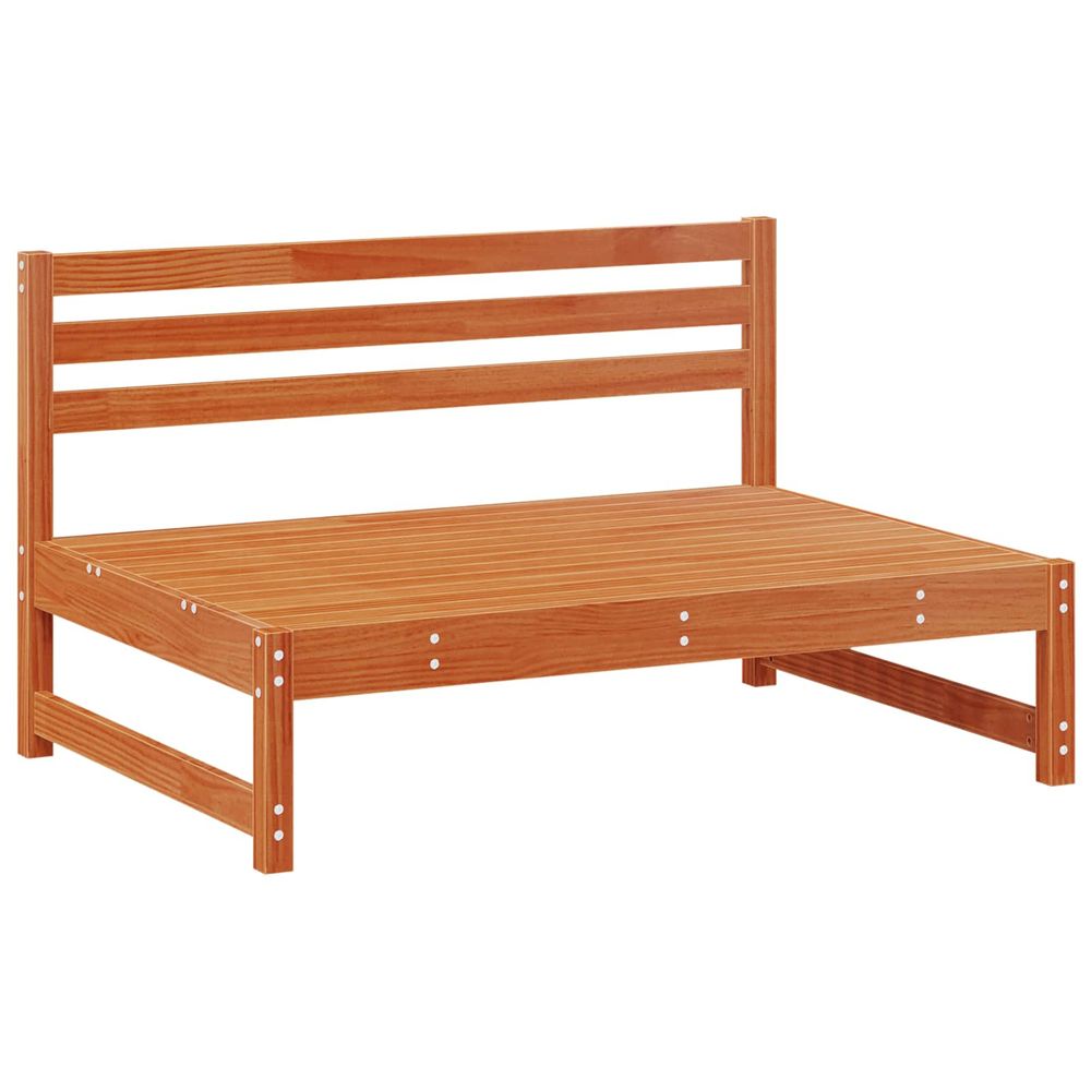 Sofa de jardin milieu pin massif brun ciré 120 x 84 x 70 cm