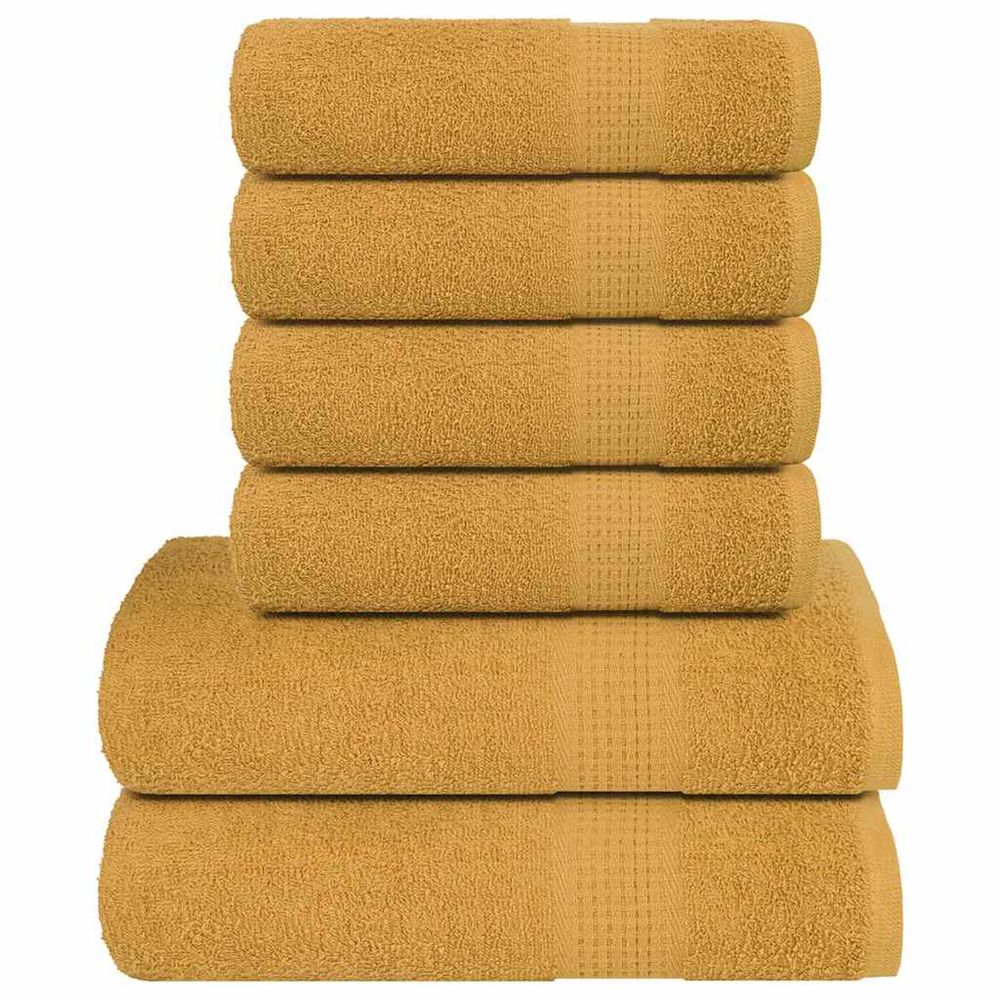 Ensemble de serviettes frogn 6 pcs doré 360 g/m²