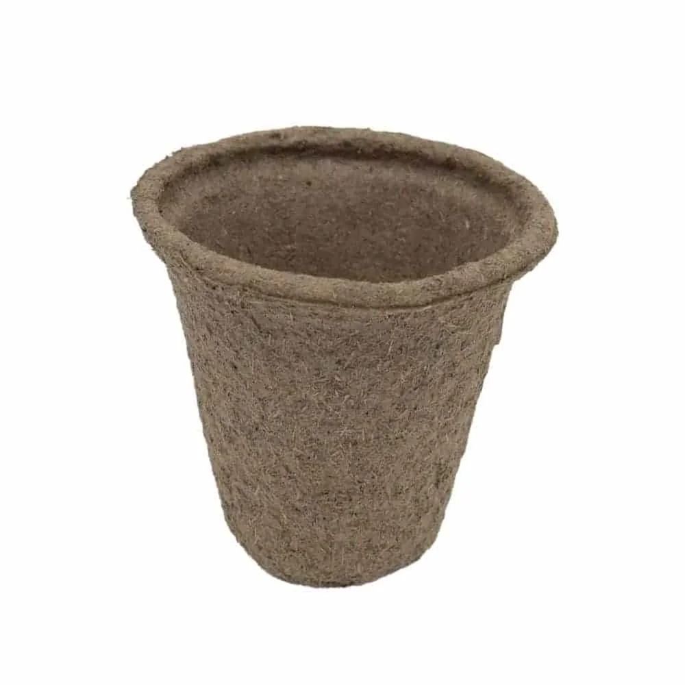 10 pots de culture 8 x 8 cm en fibres végétales