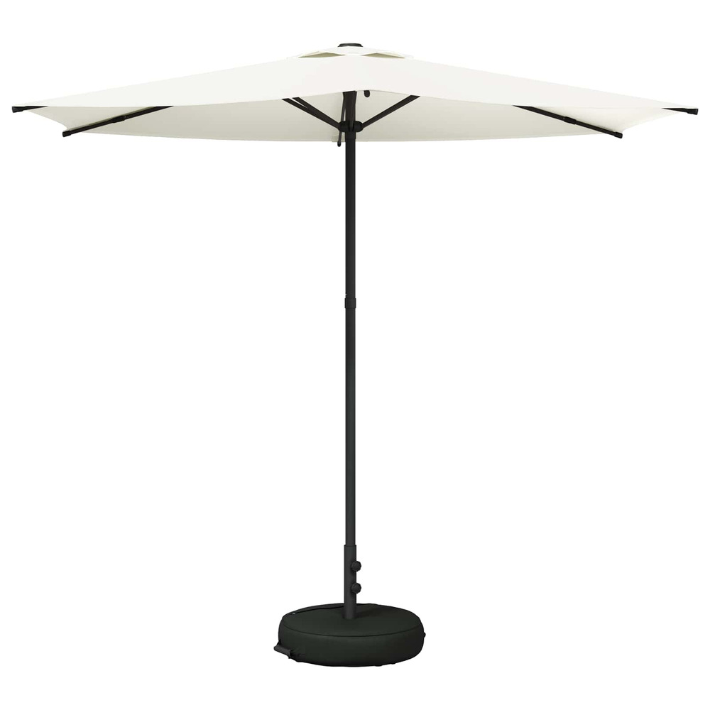 Parasol de jardin 270 x 270 cm polyester rectangulaire crème