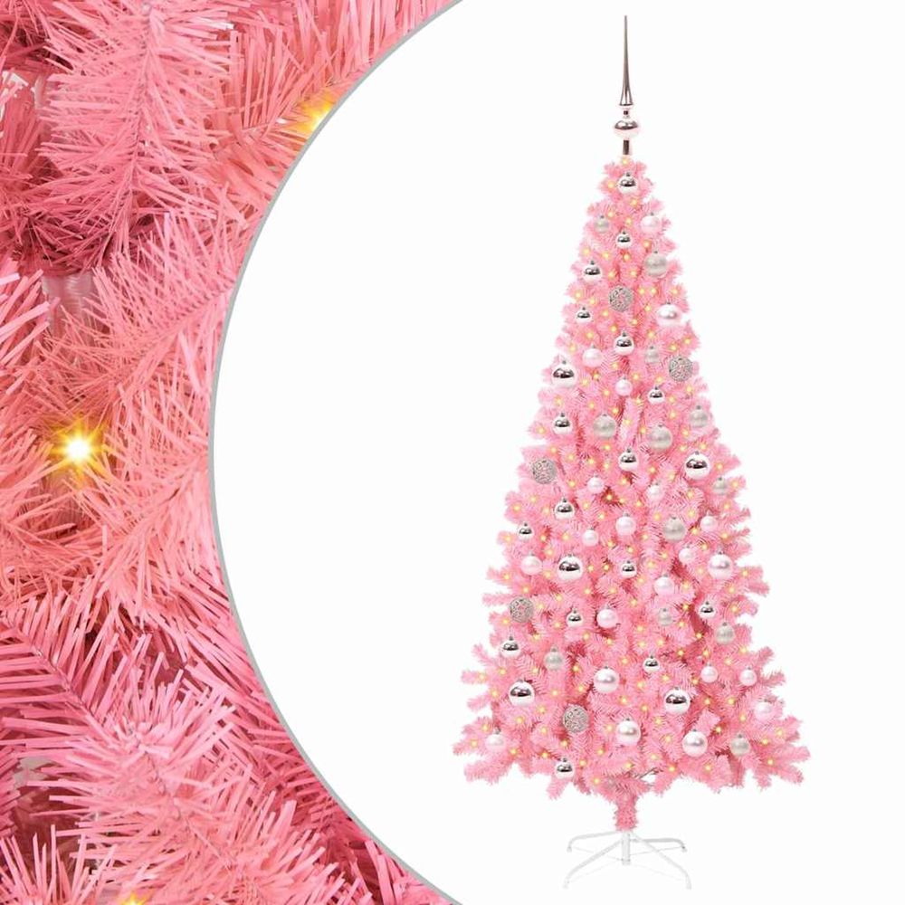 Sapin de noël rose 180 cm pvc
