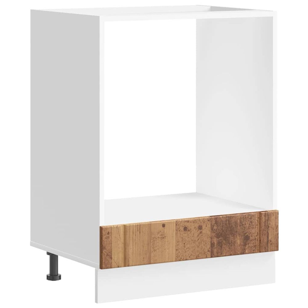 Armoire de four lucca vieux bois bois d'ingénierie