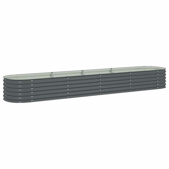 Lit surélevé de jardin 400x80x44 cm acier galvanisé gris