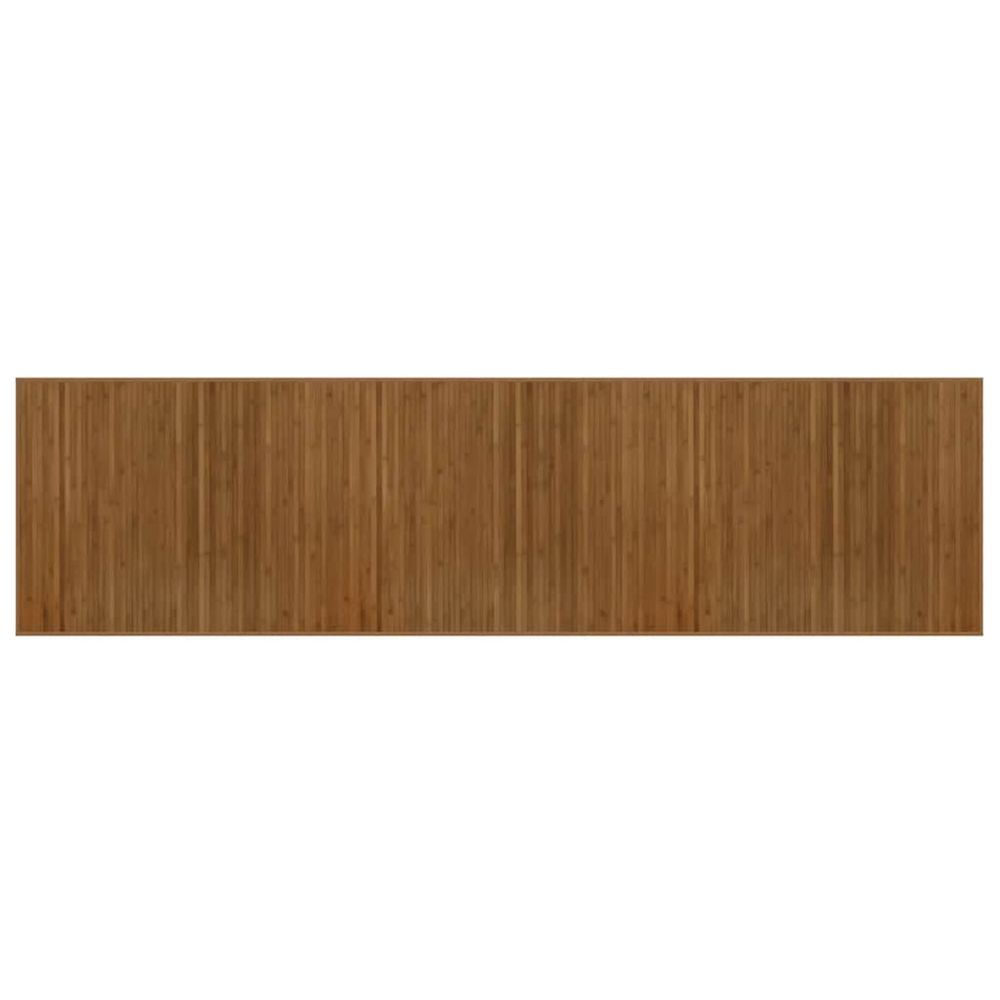 Tapis rectangulaire marron 80x300 cm bambou