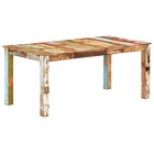 Table de salle à manger bois de récupération solide 180x90x76cm